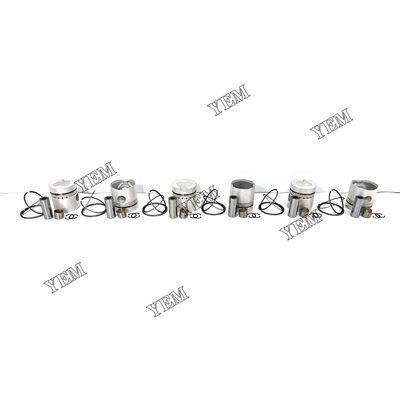 For Mitsubishi 6DS70 Piston With Rings Forklift Excavator Diesel Engine Parts