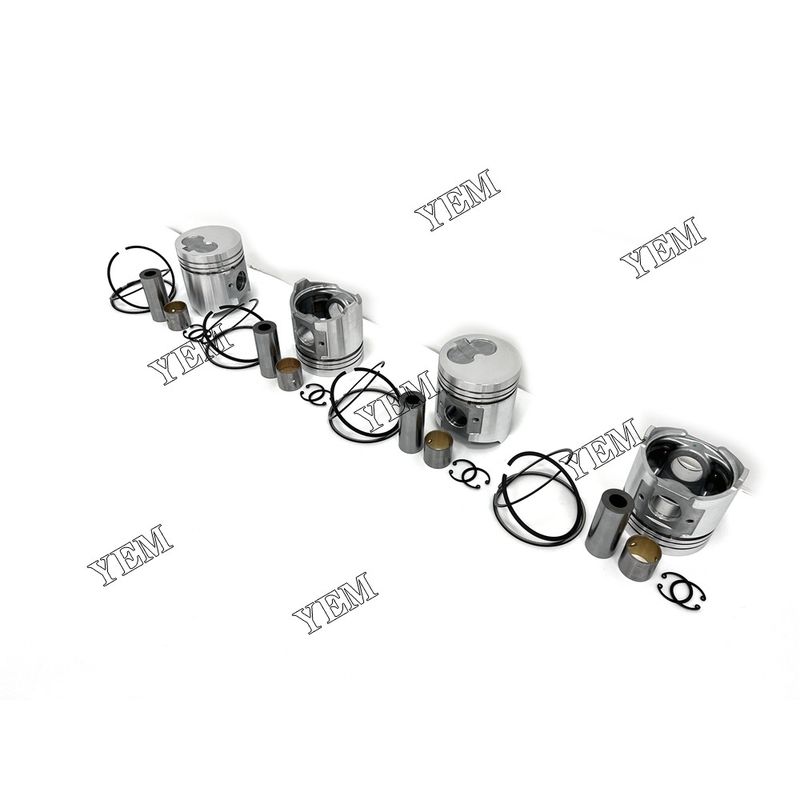 New 4PCS Piston With Rings For Fits Yanmar 4D94E Excavator Parts Engine