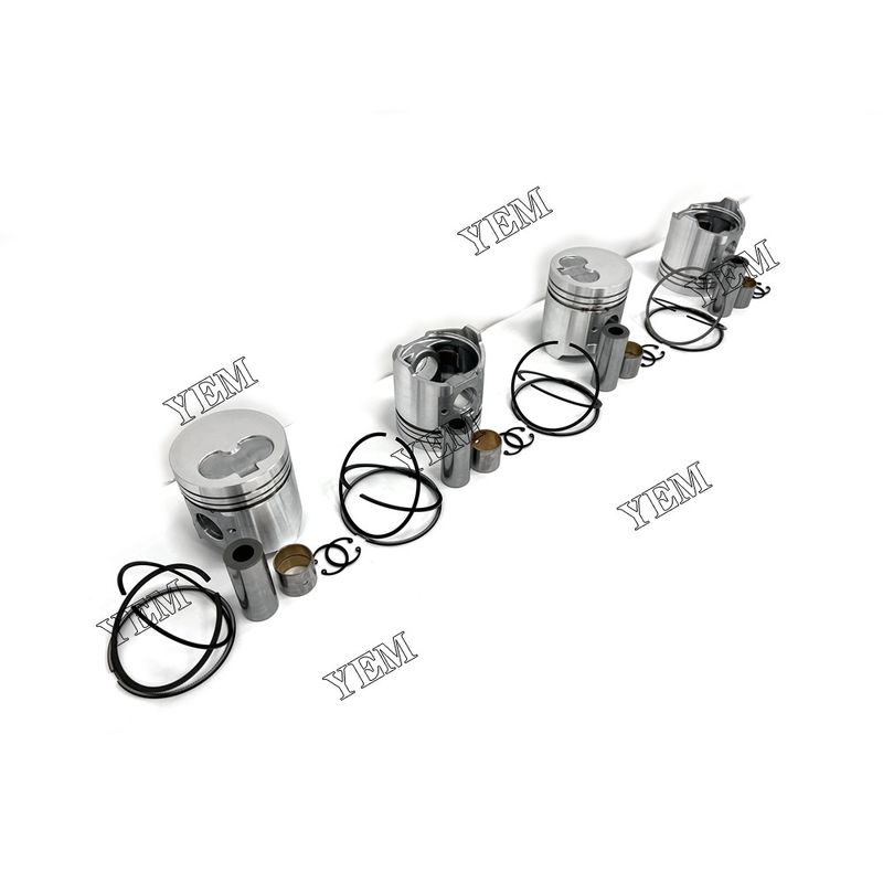 New 4PCS Piston With Rings For Fits Yanmar 4D94E Excavator Parts Engine