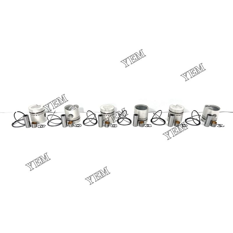 For Mitsubishi 6DS70 Piston With Rings Forklift Excavator Diesel Engine Parts