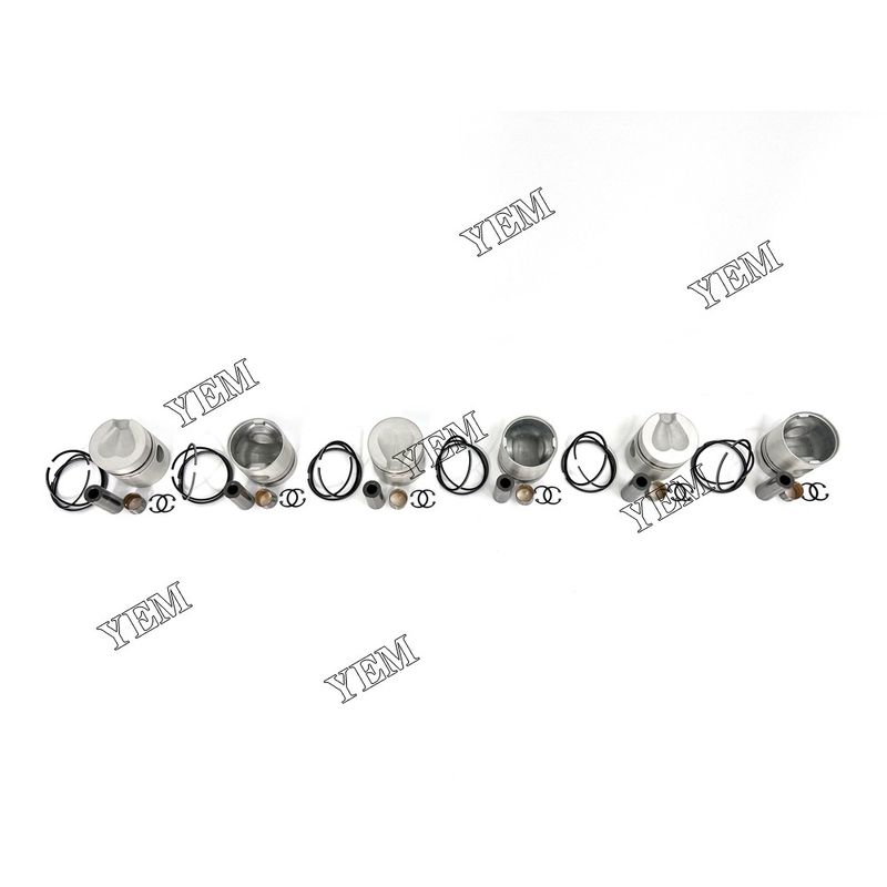 For Mitsubishi 6DS70 Piston With Rings Forklift Excavator Diesel Engine Parts
